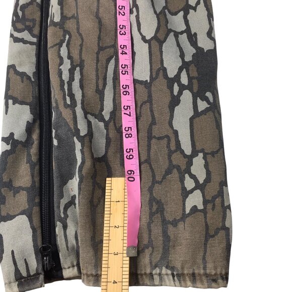Vintage Cabela's Coveralls Mens Large Treebark Camo Hunting Overalls Zip 80s - Picture 7 of 16